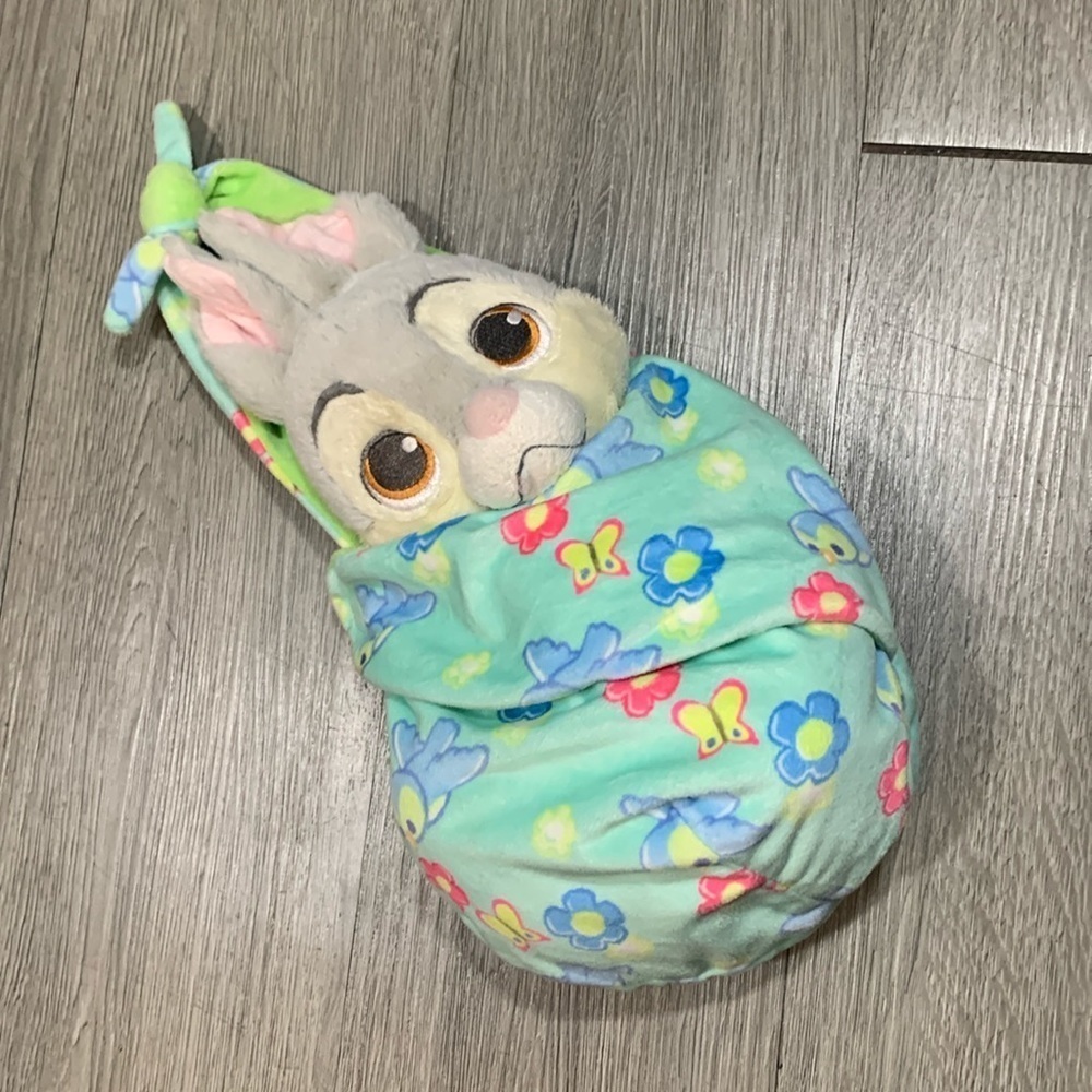Disney Parks Babies Thumper Bambi Baby Plush Blanket Pouch Blanket 10"